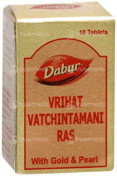Dabur Vrihat Vatchintamani Ras With Gold & Pearl Tablet 10